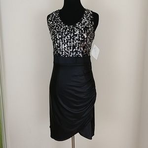 Mack James Badgley Mischka sequin cocktail dress NWT